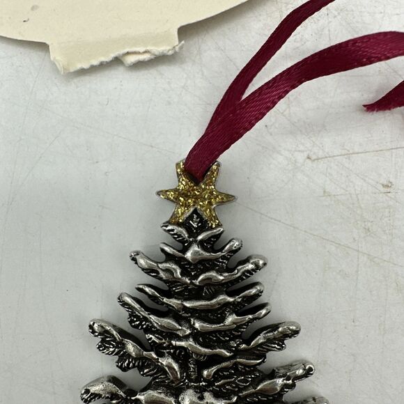 Danforth Pewter Christmas Tree Ornament Silver Tone 2012 - Picture 3 of 16
